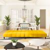 vidaXL Sof&aacute;-cama de 2 lugares veludo amarelo