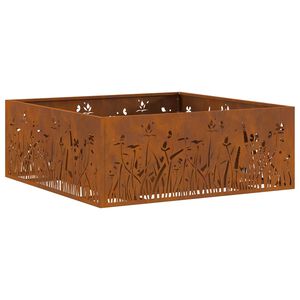 vidaXL Fire Pit Castanho 80 x 80 x 30 cm A&ccedil;o corten