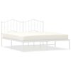 vidaXL Estrutura de cama com cabeceira 160x200 cm metal branco