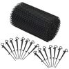 vidaXL 4 pcs rede de caleira com clipes PEAD 1,08 ㎡