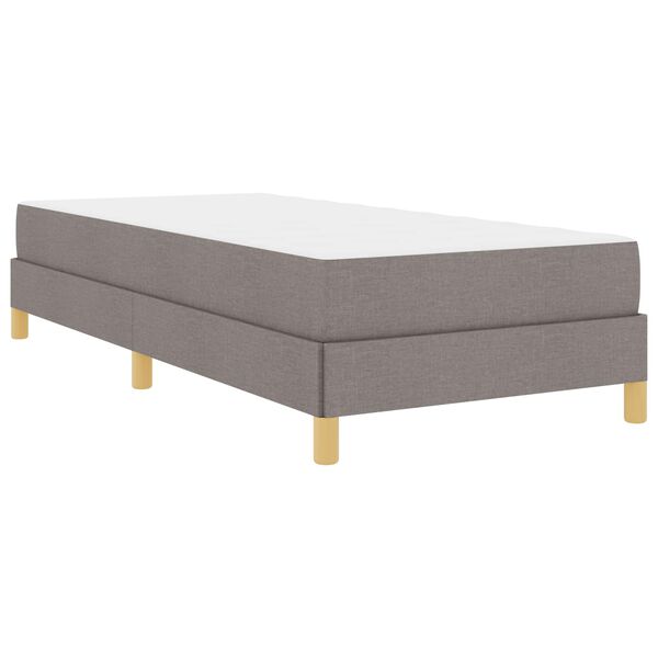 vidaXL Cama Box com colch&atilde;o Cinzento-acastanhado 80 x 200 cm tecido