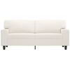 vidaXL Sof&aacute; de 2 lugares 140 cm couro artificial cor creme