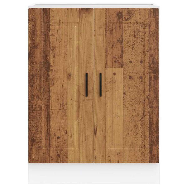 vidaXL Arm&aacute;rio base de cozinha Porto derivados madeira madeira velha