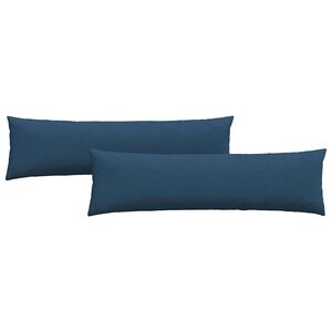 vidaXL Travesseiros de Sof&aacute; 2 pcs Azul 145 x 40 cm tecido