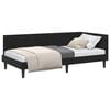 vidaXL Estrutura de Cama de Canto Preto 90 x 190 cm Veludo