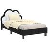 vidaXL Estrutura de Cama Infantil com Cabeceira Preto 80 x 160 cm PU