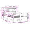 vidaXL Cama com estante sem colch&atilde;o 140x190 cm pinho maci&ccedil;o