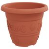 vidaXL Vaso Redondo para Flores 24 pcs Vermelho Tijolo &Oslash; 26 x 21.5 cm