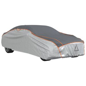 vidaXL Cobertura carro p/ Sedan prote&ccedil;&atilde;o de granizo L cinza/prateado