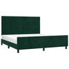 vidaXL Estrutura de cama sem colch&atilde;o 160x200 cm veludo verde-escuro
