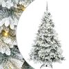 vidaXL &Aacute;rvore de Natal Artificial com 300 LEDs Branco 180 cm PE e PVC