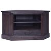 vidaXL Arm&aacute;rio p/ TV de canto 80x40x49 cm mogno maci&ccedil;o preto claro