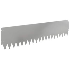 vidaXL Acabamento para Gramado 10 pcs 103 x 25 cm A&ccedil;o Prateado