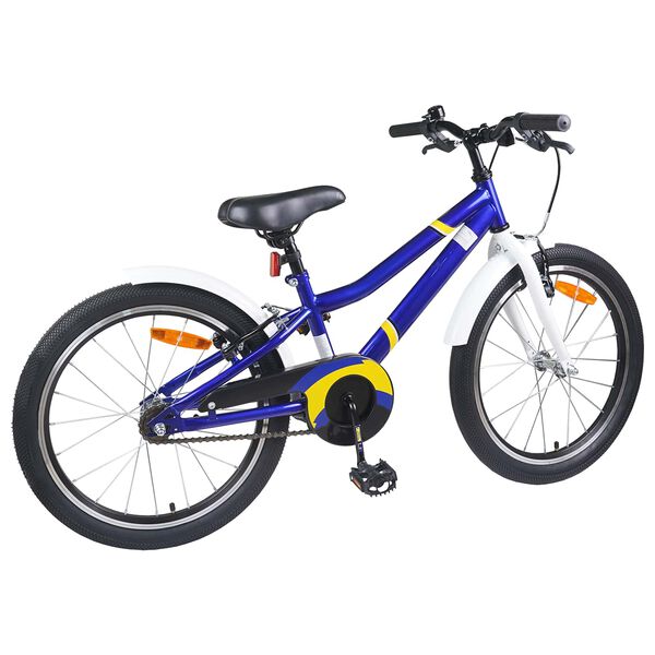 vidaXL Bicicleta Infantil 24 Polegadas para 8-12 anos Azul Branco
