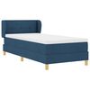 vidaXL Cama Box com colch&atilde;o com cabeceira Azul 90 x 190 cm tecido