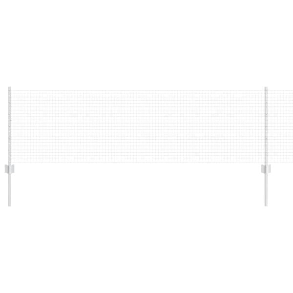 vidaXL Cerca com Poste Prateado 0,6 x 50 m A&ccedil;o