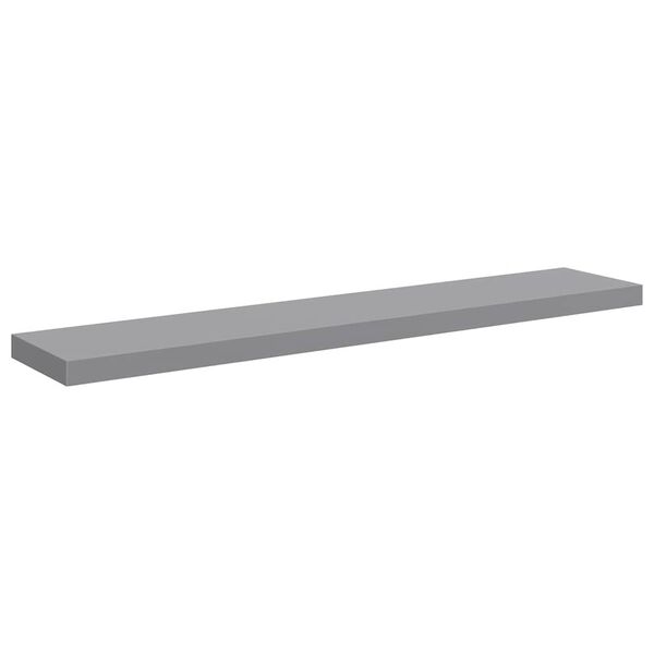 vidaXL Prateleira de parede suspensa 120x23,5x3,8 cm MDF cinzento