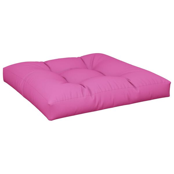 vidaXL Almofad&atilde;o para sof&aacute; de paletes 80x80x12 cm tecido rosa