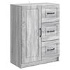 vidaXL Buffet Sonoma Cinzento 66 x 34,5 x 87 cm Derivados de Madeira