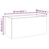 vidaXL Vaso/floreira 62x30x29 cm a&ccedil;o corten