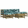 vidaXL 6 pcs conjunto lounge de jardim c/ almofadões pinho impregnado