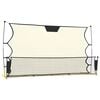 vidaXL Rede de ressalto futebol 183x85x120 cm poli&eacute;ster preto/amarelo
