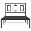 vidaXL Estrutura de cama com cabeceira 90x190 cm metal preto
