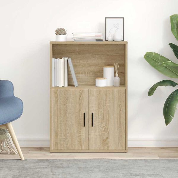 vidaXL Estante 60x24x85 cm derivados de madeira carvalho sonoma