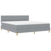 vidaXL Cama Box Spring LED Cinzento-claro 180 x 200 cm tecido