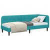 vidaXL Estrutura de Cama de Canto Turquesa 80 x 200 cm Veludo