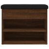 vidaXL Banco sapateira 62x32x50 cm derivados madeira carvalho castanho