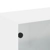 vidaXL Armário de parede c/ portas de vidro 68x37x68,5 cm branco