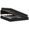 vidaXL Cama com arruma&ccedil;&atilde;o e colch&atilde;o Preto 160 x 200 cm Veludo