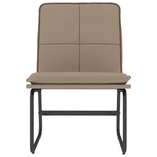 vidaXL Cadeira lounge 54x75x76 cm couro artificial cor cappuccino