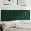 vidaXL Almofad&atilde;o de cabeceira Hanko 140 cm veludo verde-escuro