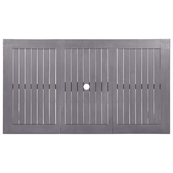 vidaXL Mesa de jardim 140x80x74 cm acácia maciça cinzento lavado