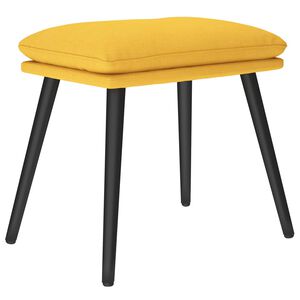 vidaXL Apoio de p&eacute;s 45x29,5x35 cm tecido amarelo mostarda