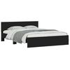 vidaXL Estrutura de cama com cabeceira 140x190 cm preto
