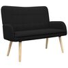 vidaXL Sof&aacute; para 2 Pessoas Preto 115 x 61 x 87 cm Boucl&eacute;