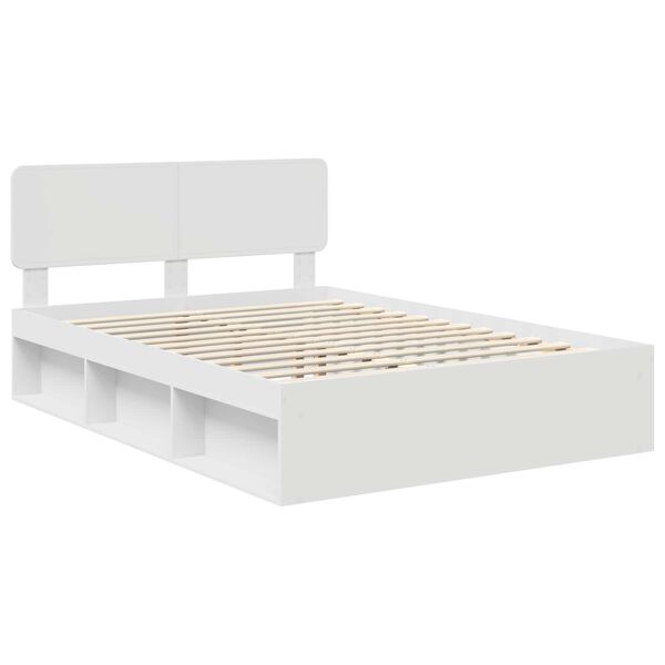vidaXL Estrutura da Cama com cabeceira Branco 140 x 200 cm