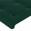 vidaXL Cabeceira de cama c/ abas veludo 183x23x78/88cm verde-escuro