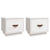 vidaXL Mesas de cabeceira 2 pcs 40x34x35 cm pinho maci&ccedil;o branco