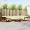 vidaXL Conjunto de Sof&aacute;s para Exterior 8 pcs Natural e Creme