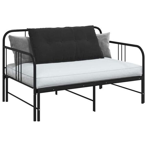 vidaXL Travesseiro para Costas Preto 100 x 50 cm