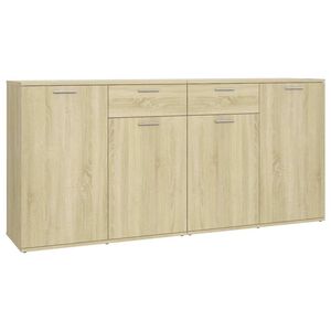 vidaXL Aparador 160x36x75 cm contraplacado cor carvalho sonoma