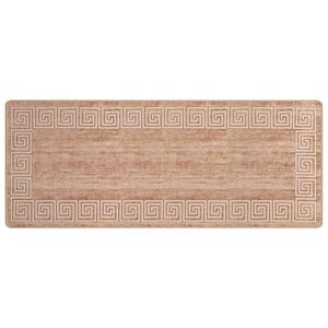 vidaXL Passadeira MARSA Branco 100 x 250 cm Poli&eacute;ster e PVC