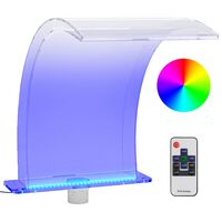 vidaXL Fonte piscina c/ luzes LED RGB +conj. conectores 50 cm acrílico