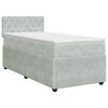 vidaXL Cama box spring com colch&atilde;o Cinzento-claro 100 x 200 cm Veludo