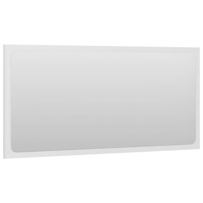 vidaXL Espelho de casa de banho 80x1,5x37 cm contraplacado branco