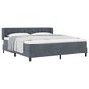 vidaXL Cama Box com cabeceira Cinzento escuro 180 x 200 cm Veludo